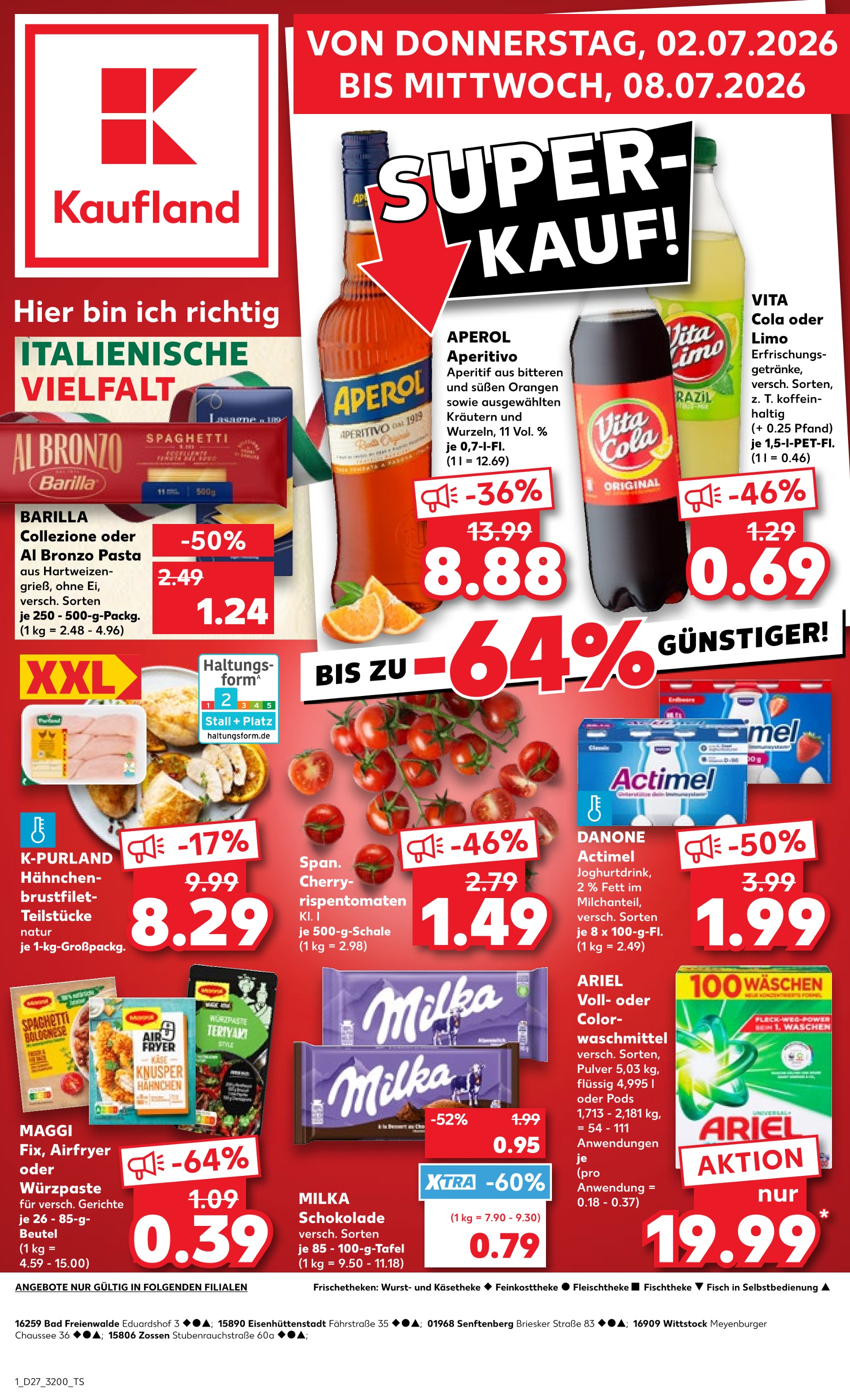 Aktueller Kaufland Prospekt, "Hier bin ich richtig", mit Angeboten der Woche, gültig von 02.07.2026 bis 02.07.2026